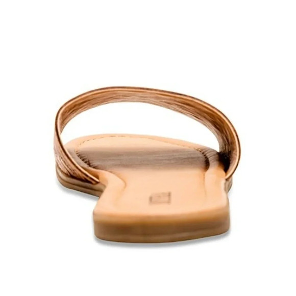 New! Myra Hand-Tooled Brown Leather Slide Sandals - Picture 5 of 9